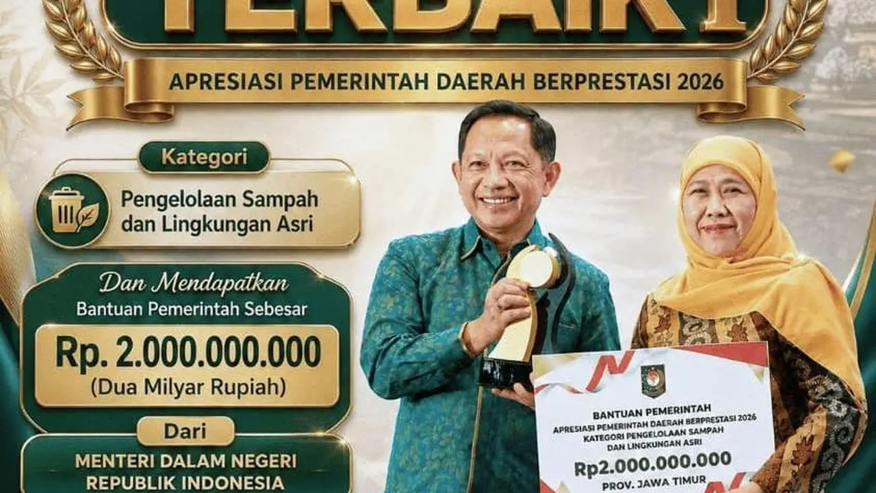 Jawa Timur Raih Penghargaan Terbaik Pengelolaan Sampah, Dorong Solusi PSEL