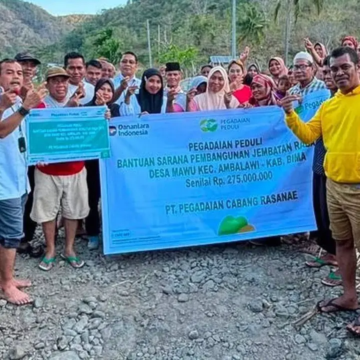 Pegadaian Salurkan Rp 275 Juta untuk Jembatan Raba Sa’u, Atasi Akses Warga Bima