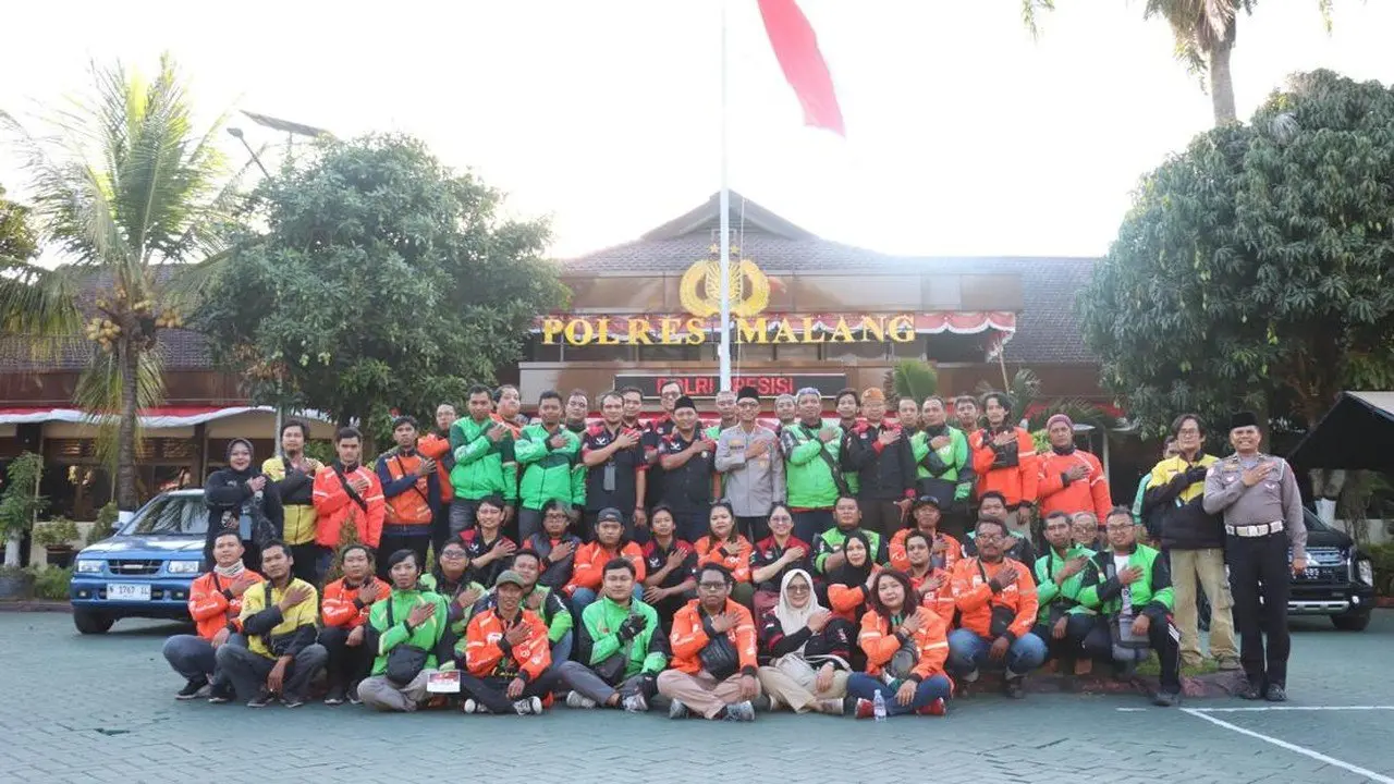 Polres Malang Gandeng Komunitas Ojol Perkuat Keamanan Wilayah