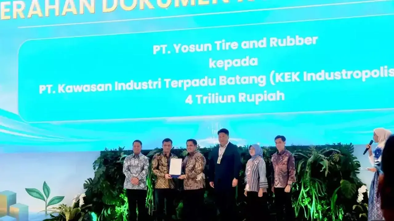 Yosun Tire Investasi Rp 4 Triliun untuk Ekosistem Otomotif di KEK Batang